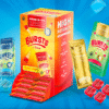 A close-up of a variety of Sauce gummies in different colors and flavors, packaged for a wholesale order